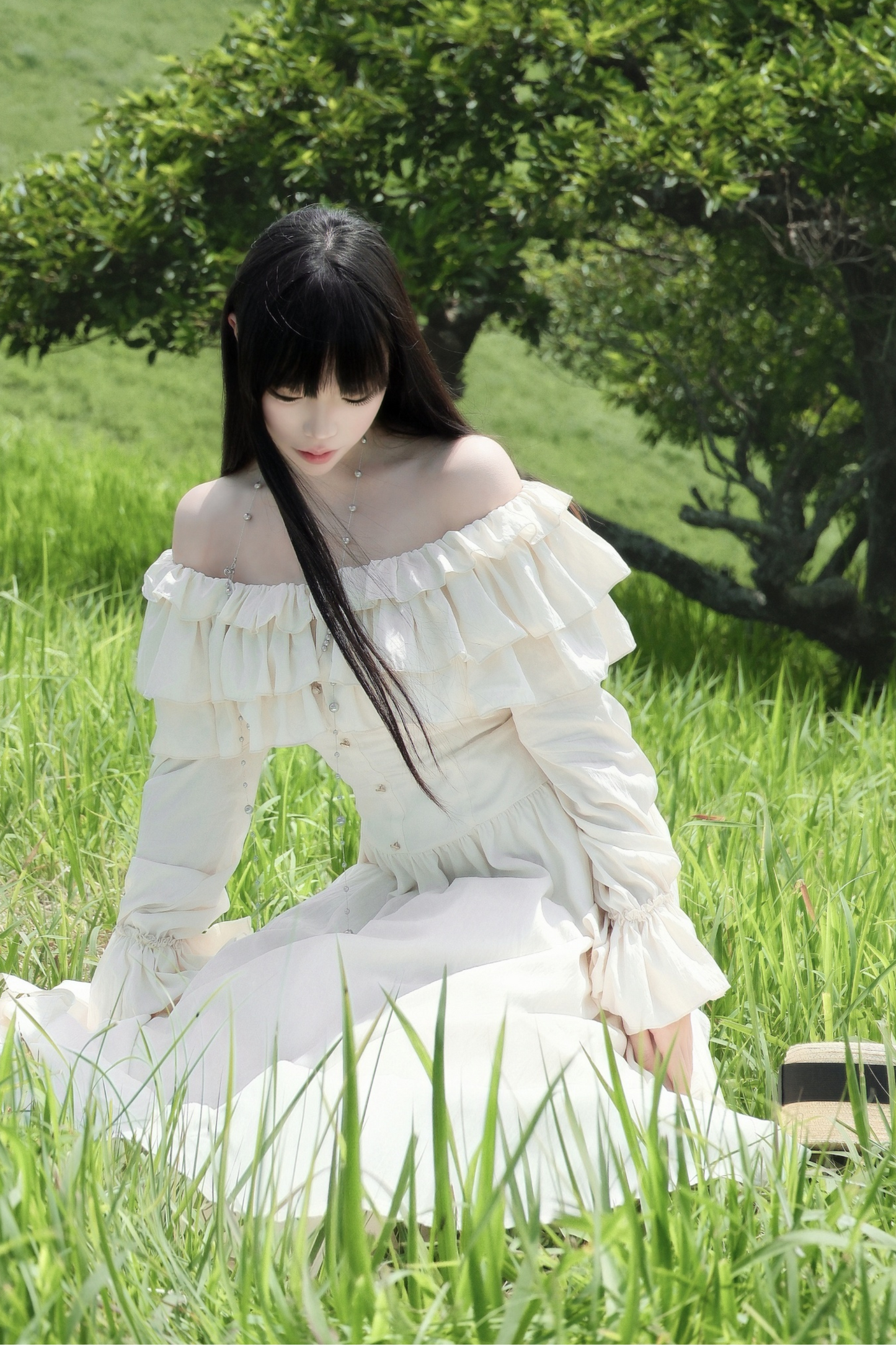 Sweet Frill One Shoulder Dress