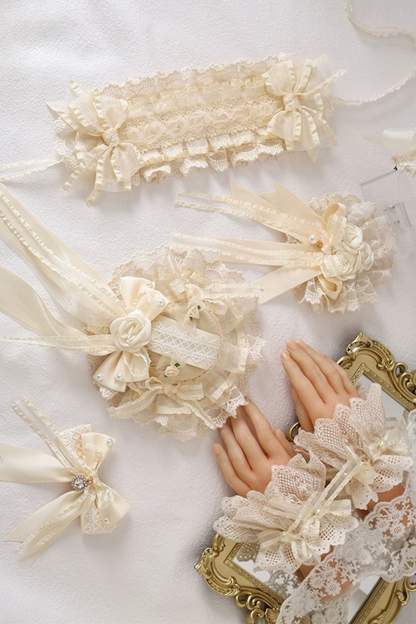 Cream Frill Lolita Accessories