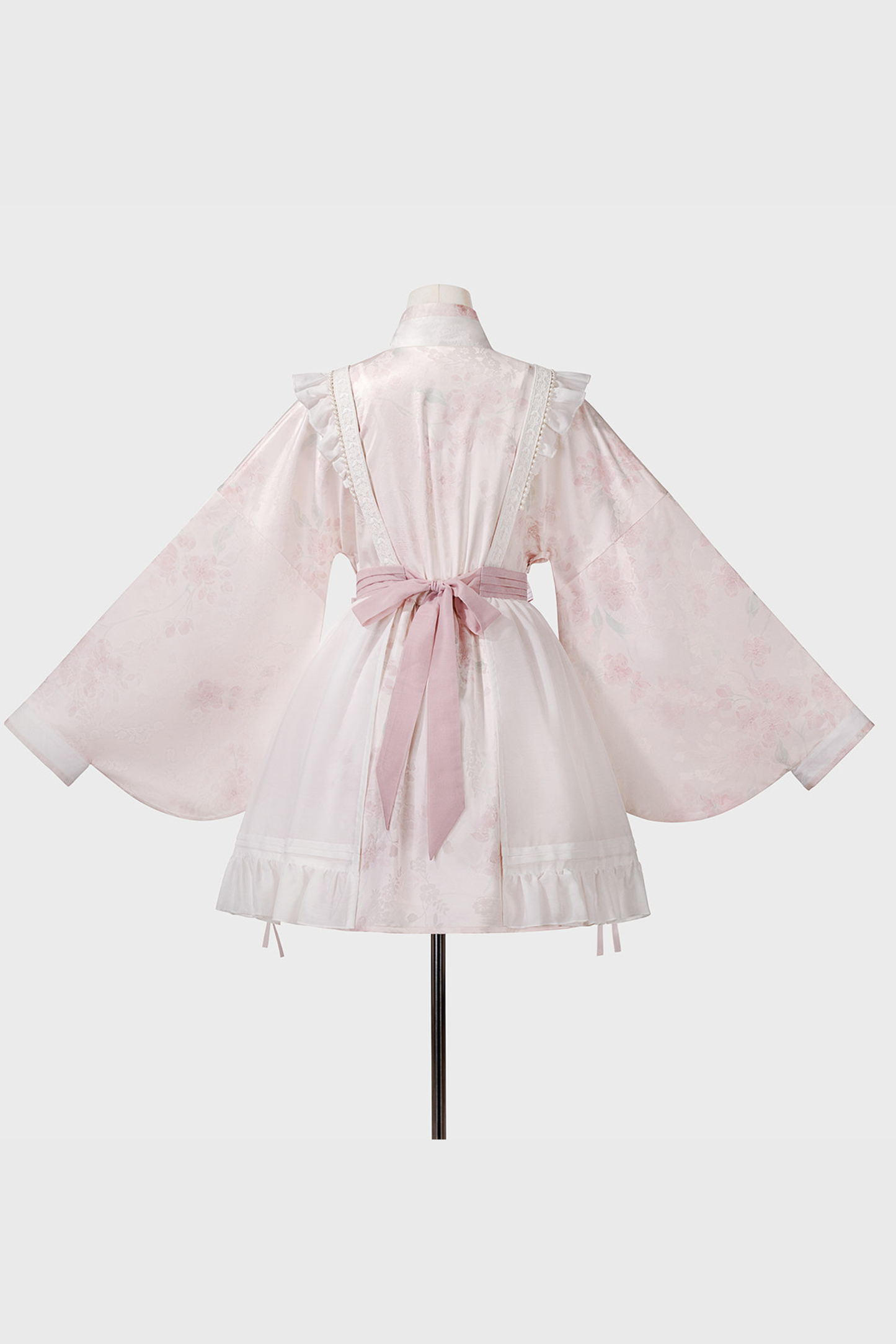 レトロホワイトピーチペチドレスセット