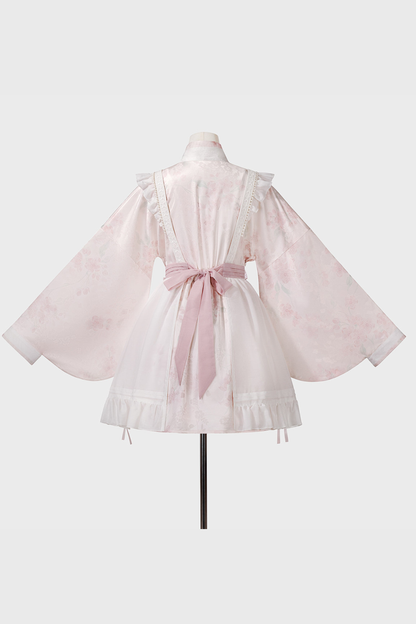 レトロホワイトピーチペチドレスセット