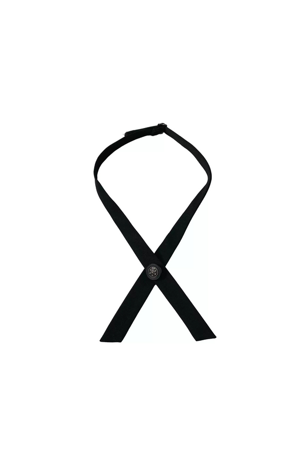 【予約商品】レトログレーチェックエレガントパフロングスリーブドレス＋クロスタイ