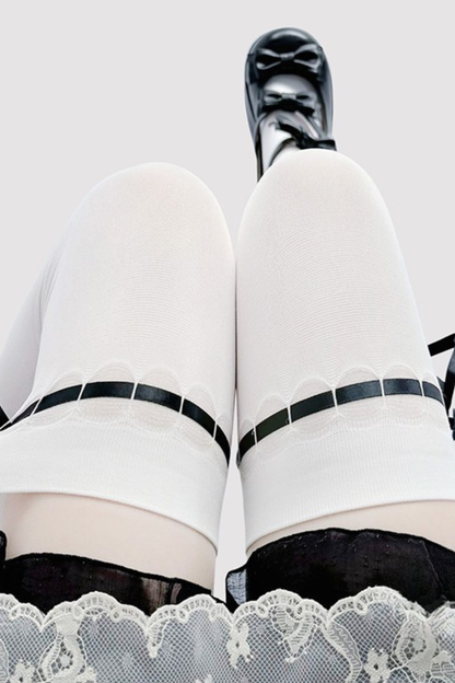 Ribbon Over-Knee Knee-High Socks