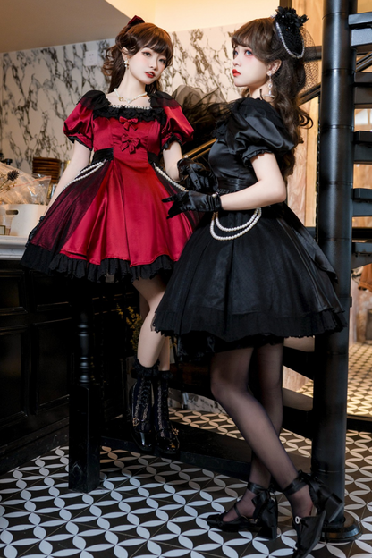 Mystery Chic Girly Ribbon Dress + Accessories