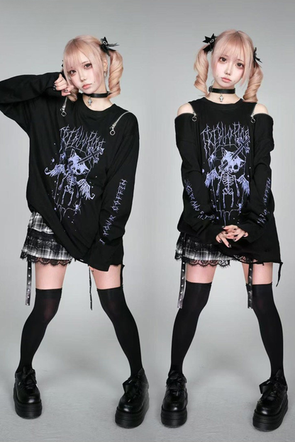 ピュアダークディストレストトップス