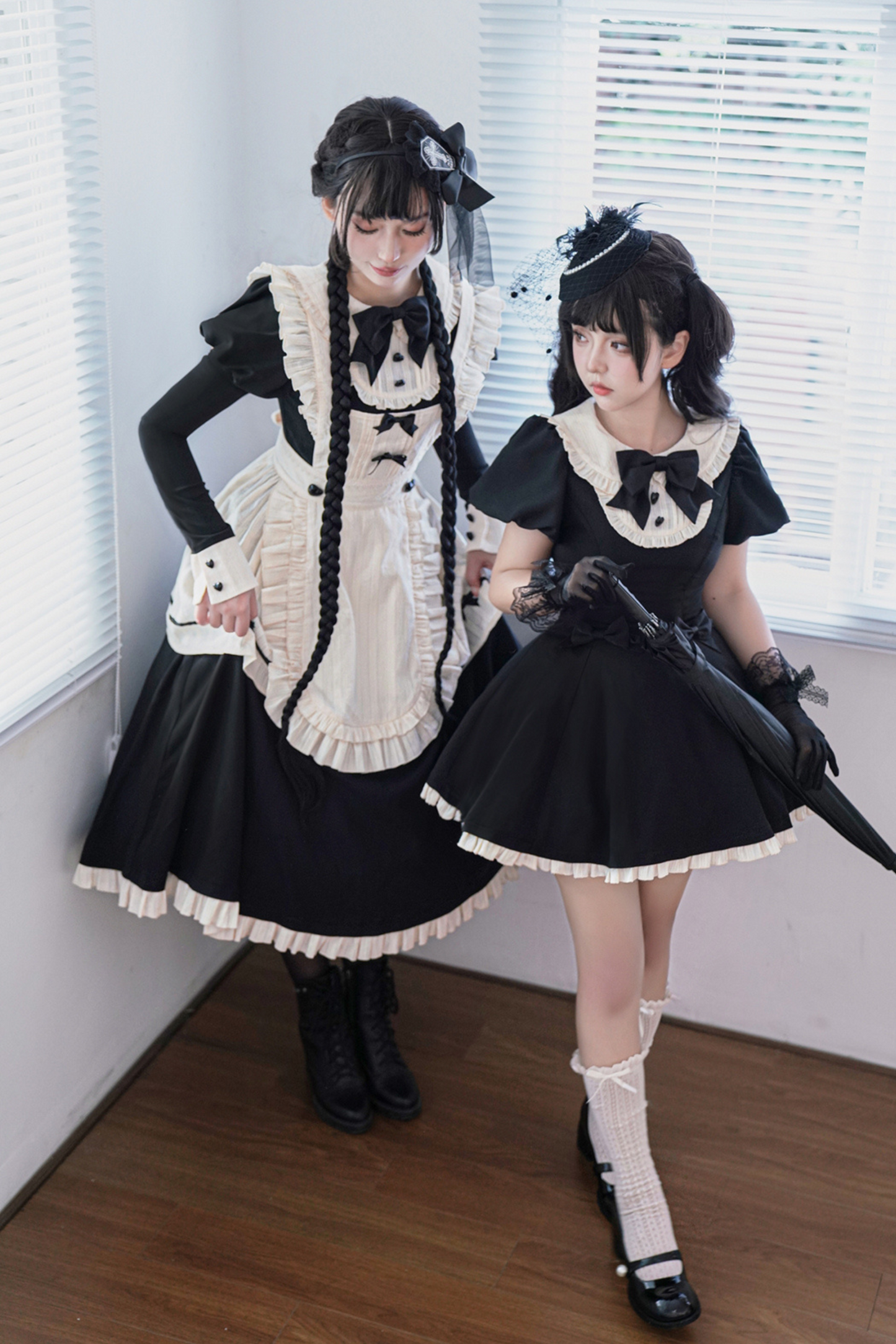 Little Maid Elegant Lolita Dress + Apron + Sleeve + Headband