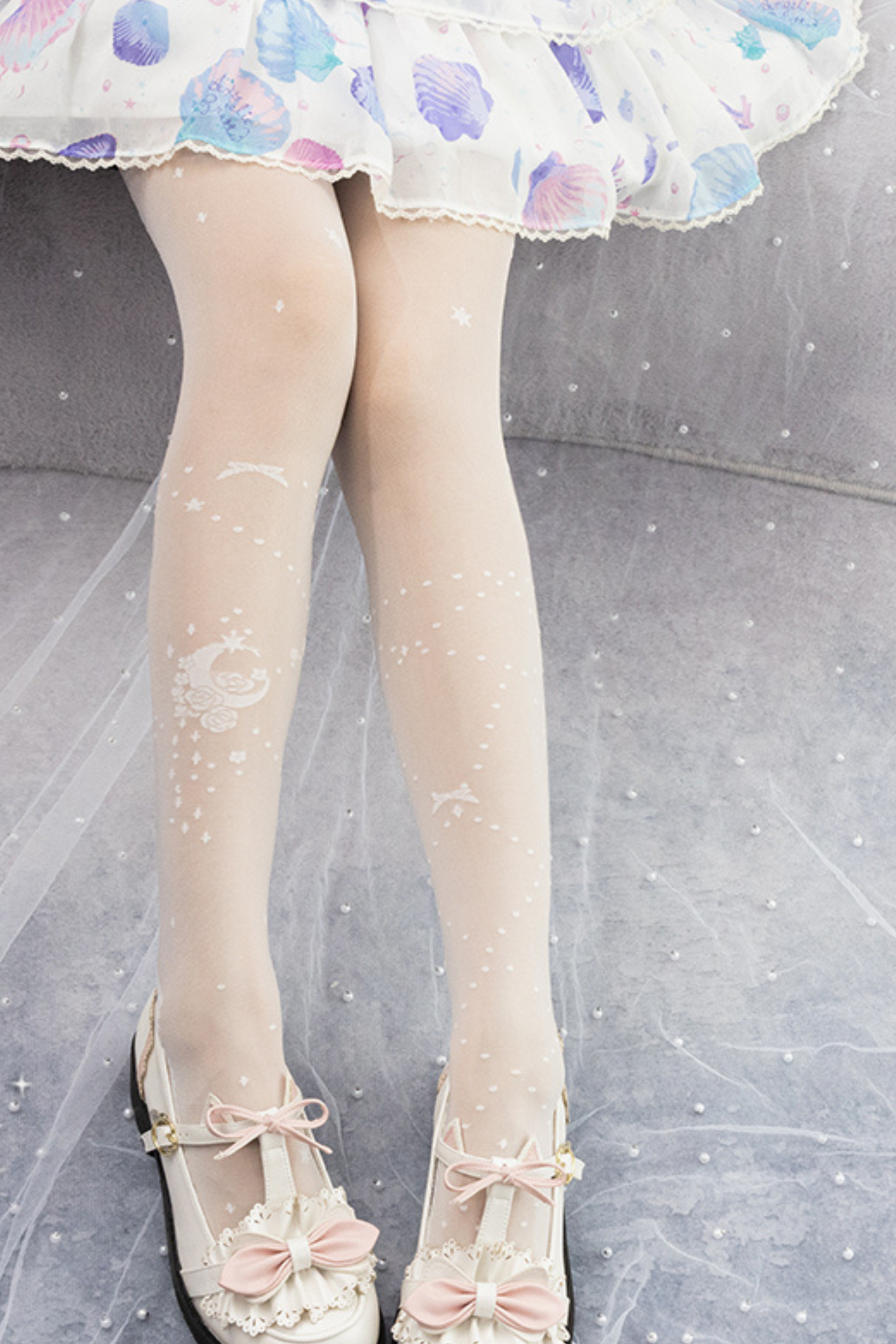 Sheer Ribbon Sweet Lolita Tights