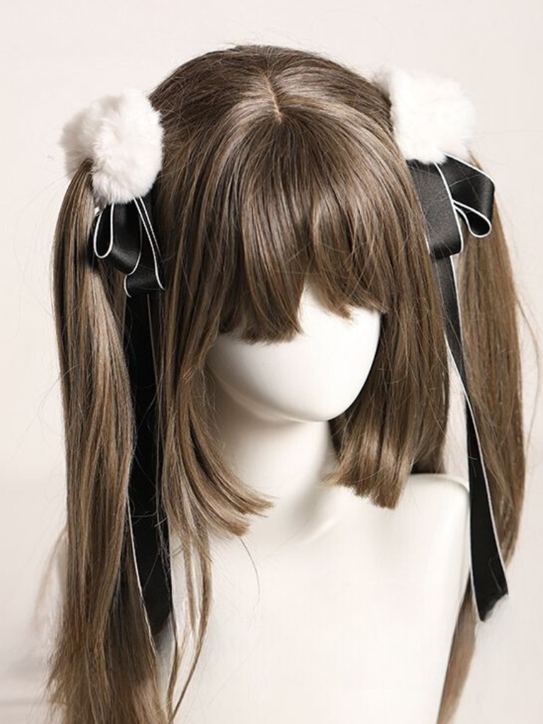 Fur long ribbon accessories