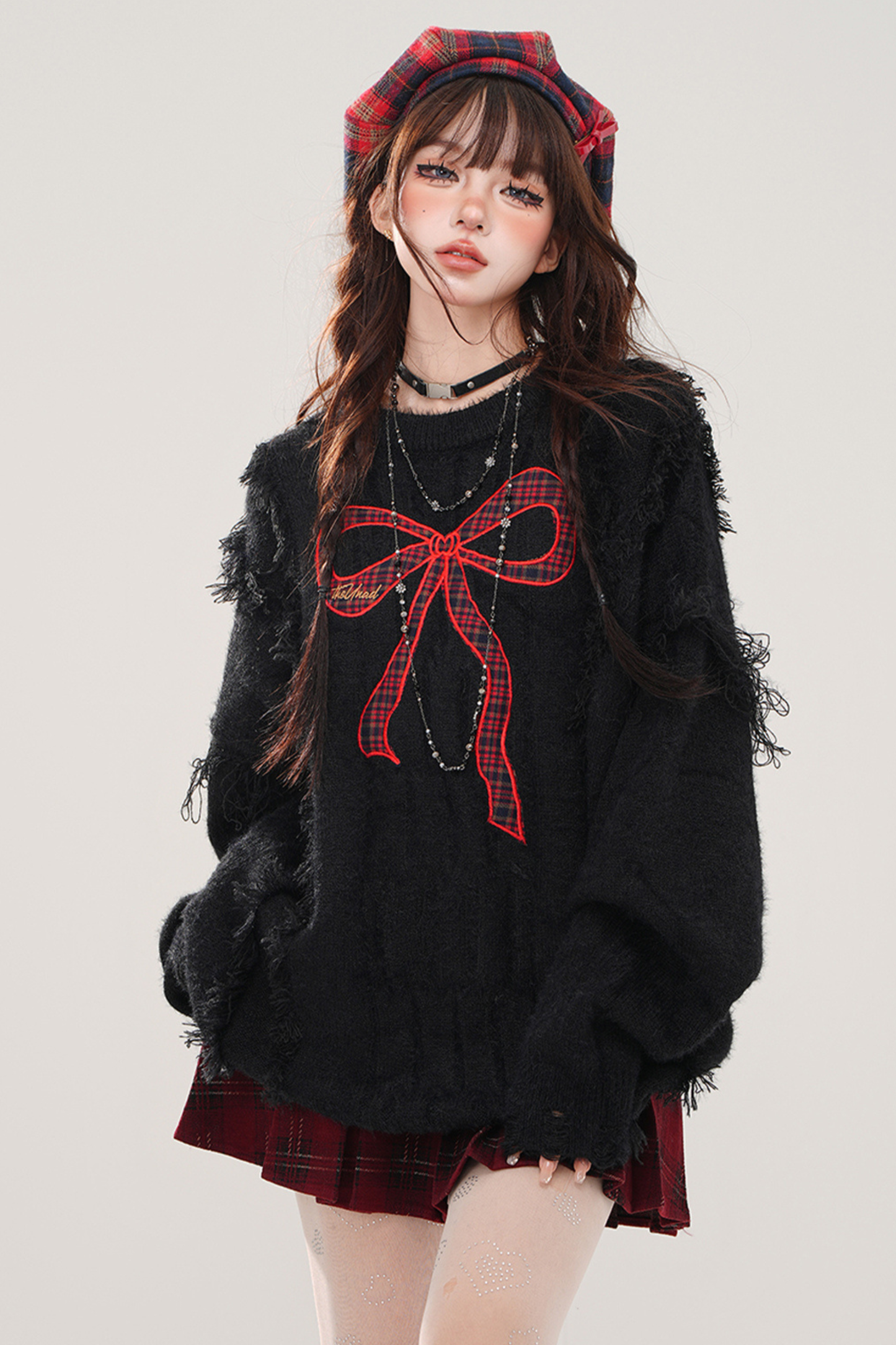 レッドリボンスイートセーター