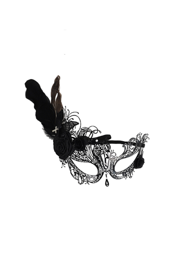 Dry-Bone-Feast Elegant Dark Gothic Butterfly Dress Suit + Eye Mask