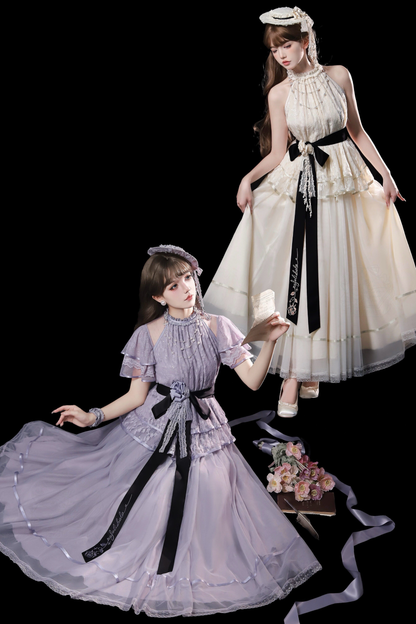 【4月5日予約締切】レトロエレガントインナー+トップス+スカート+アクセサリー