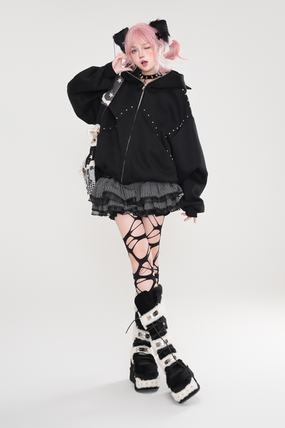 Cyberpunk Cat Ear Hooded Jacket