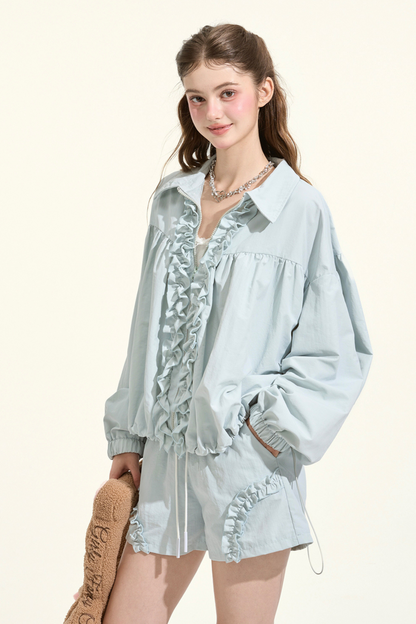 フリルレイクブルースポーティージャケット+パンツ