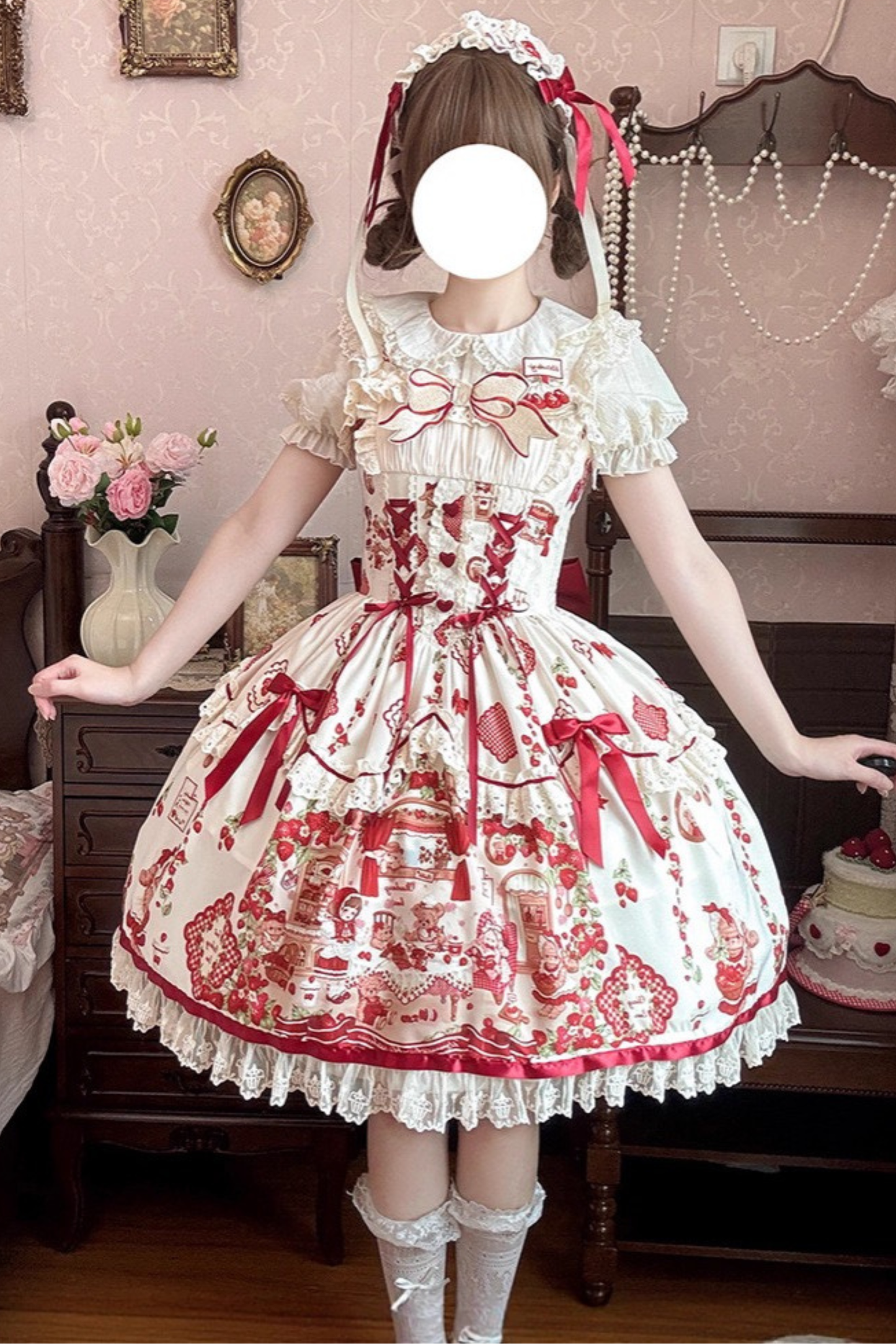 ストロベリードールロリータドレス