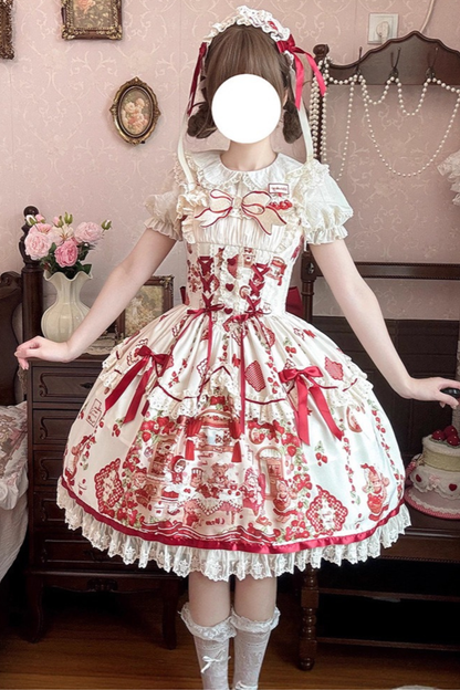 ストロベリードールロリータドレス