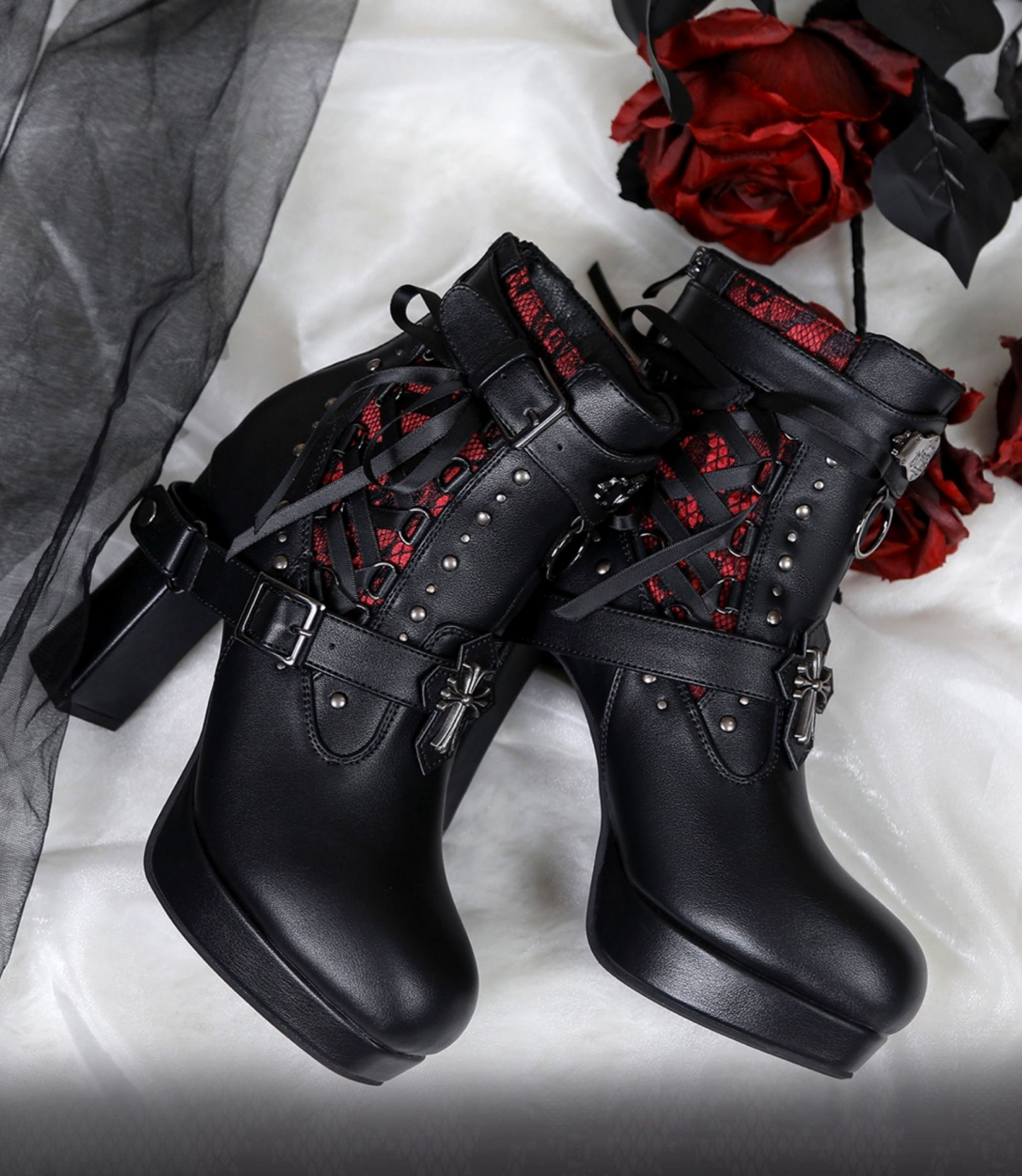 【12月8日予約締切】LACYBONESダークゴシックパンクブーツ