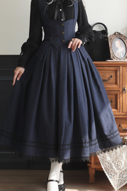 Retro Stripe Letter Skirt