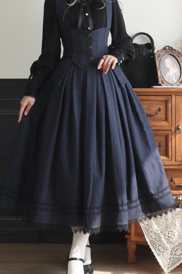 Retro Stripe Letter Skirt