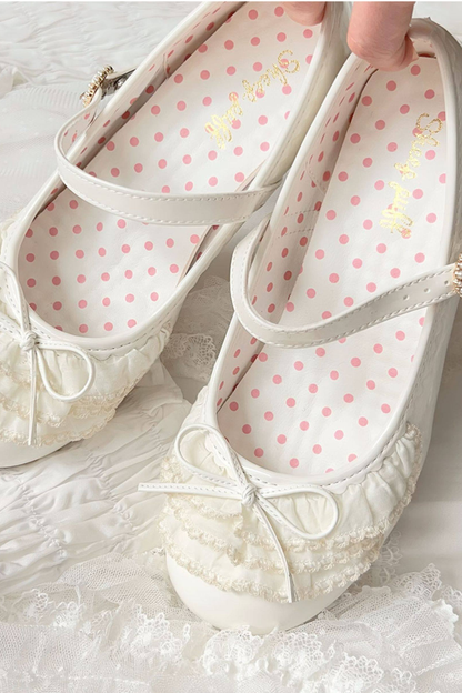 satin lacebow mary jane