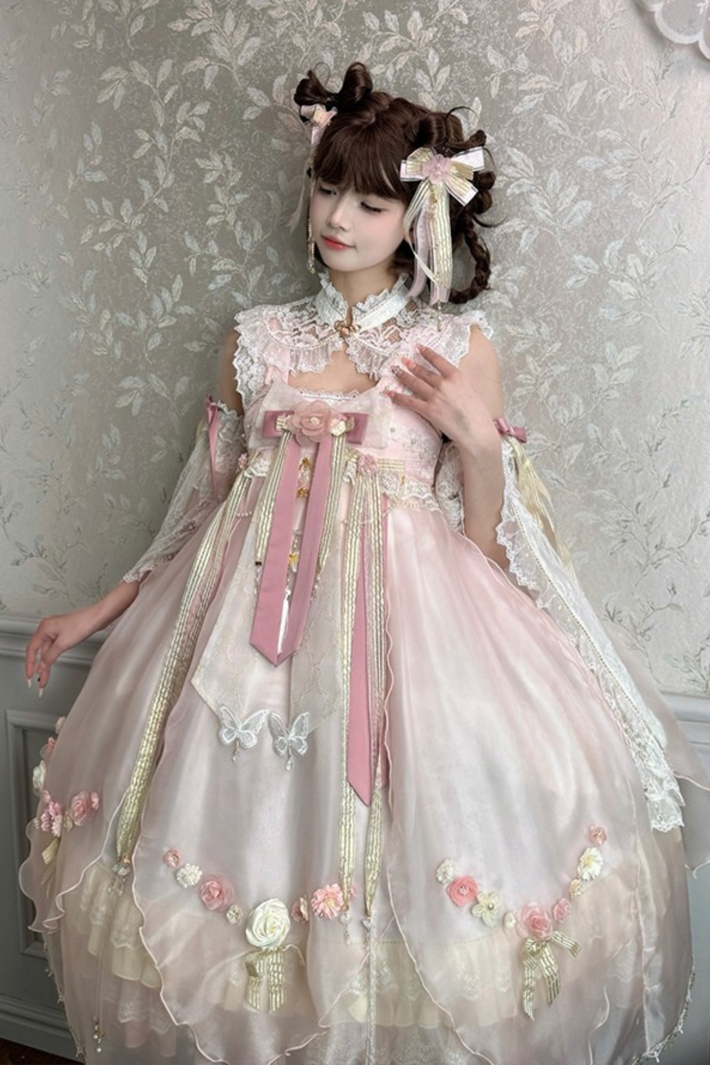 Fairy Floral China Tulle Ribbon Dress