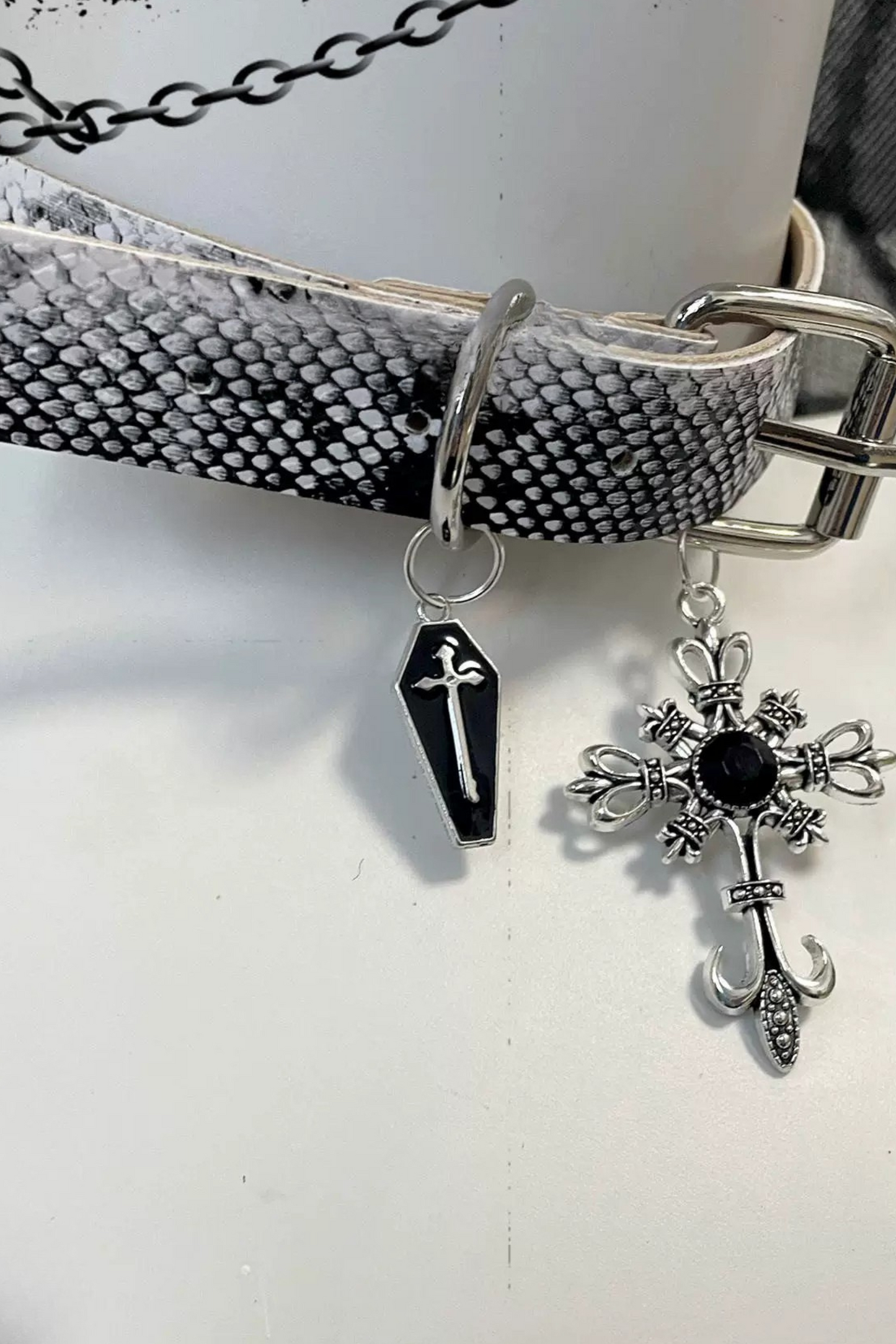 Cross Necklace Belt Choker