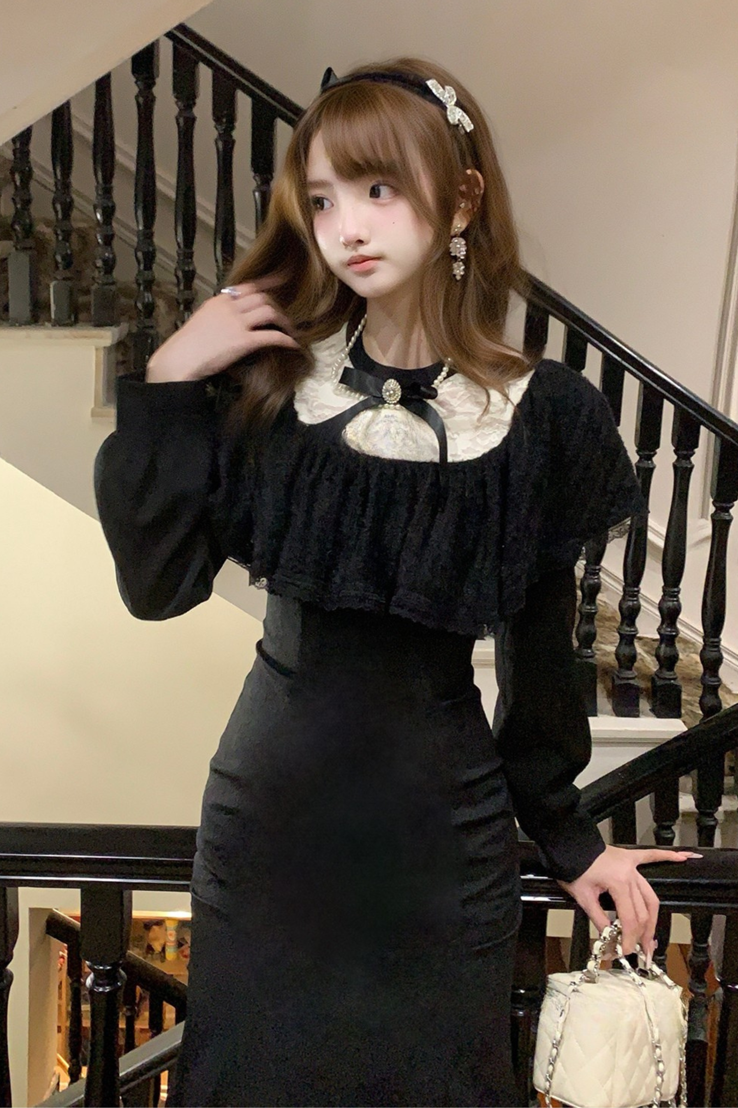 レースフレンチマーメイドドレス