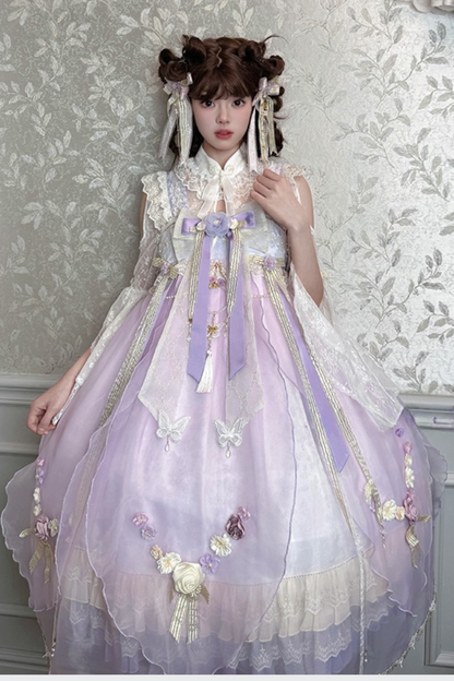 Fairy Floral China Tulle Ribbon Dress