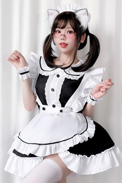 Sexy Black And White Maid Dress