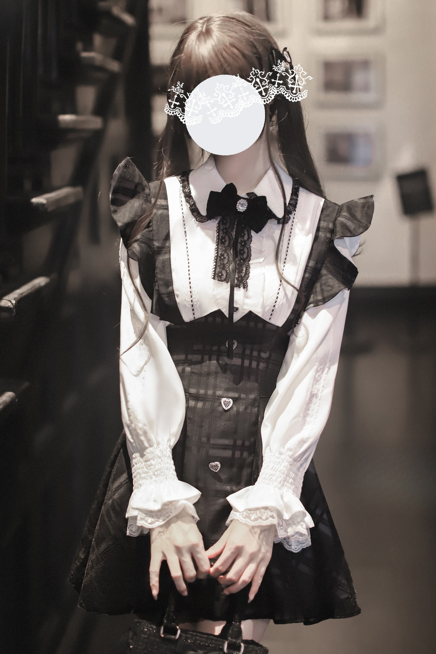 Ruffle Check Short Sass Skirt + Shirt + Ribbon