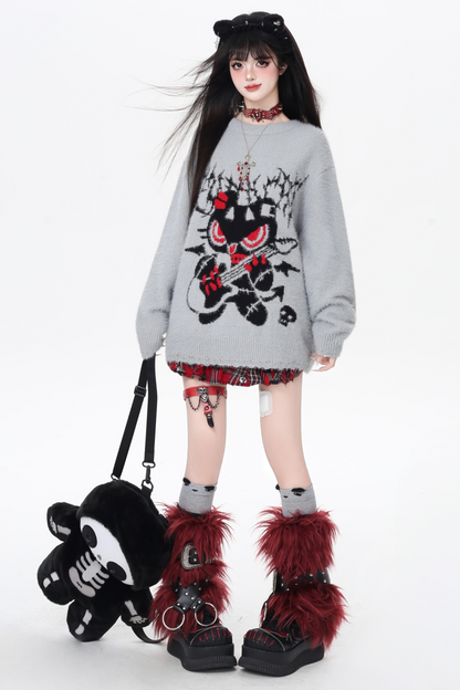 ロックベアルーズクルーネックトップス