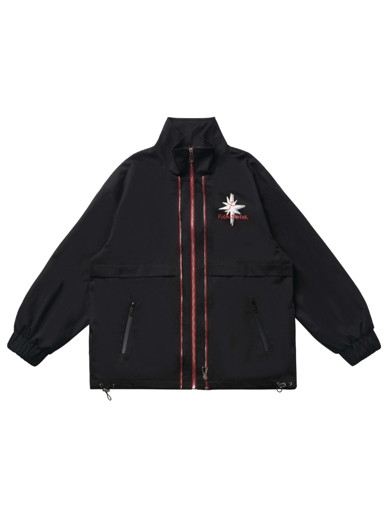 エスケーププランワークジャケットホルターネックレッドブラックデザインアサルトジャケットスーツ
