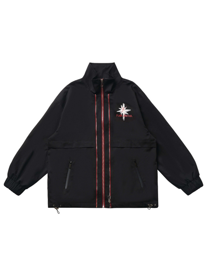 エスケーププランワークジャケットホルターネックレッドブラックデザインアサルトジャケットスーツ