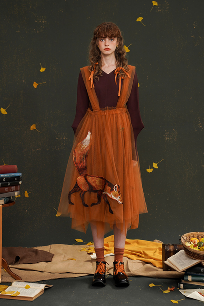 スイングガーゼチュチュスカートサスペンダースカート