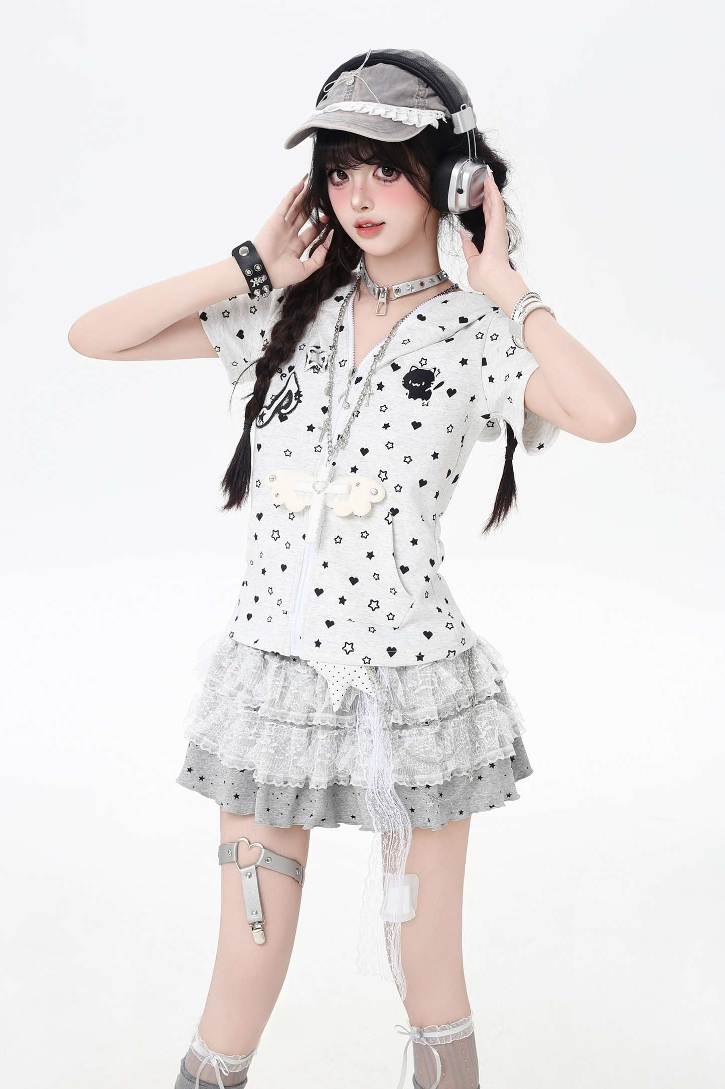 地雷レーススカート