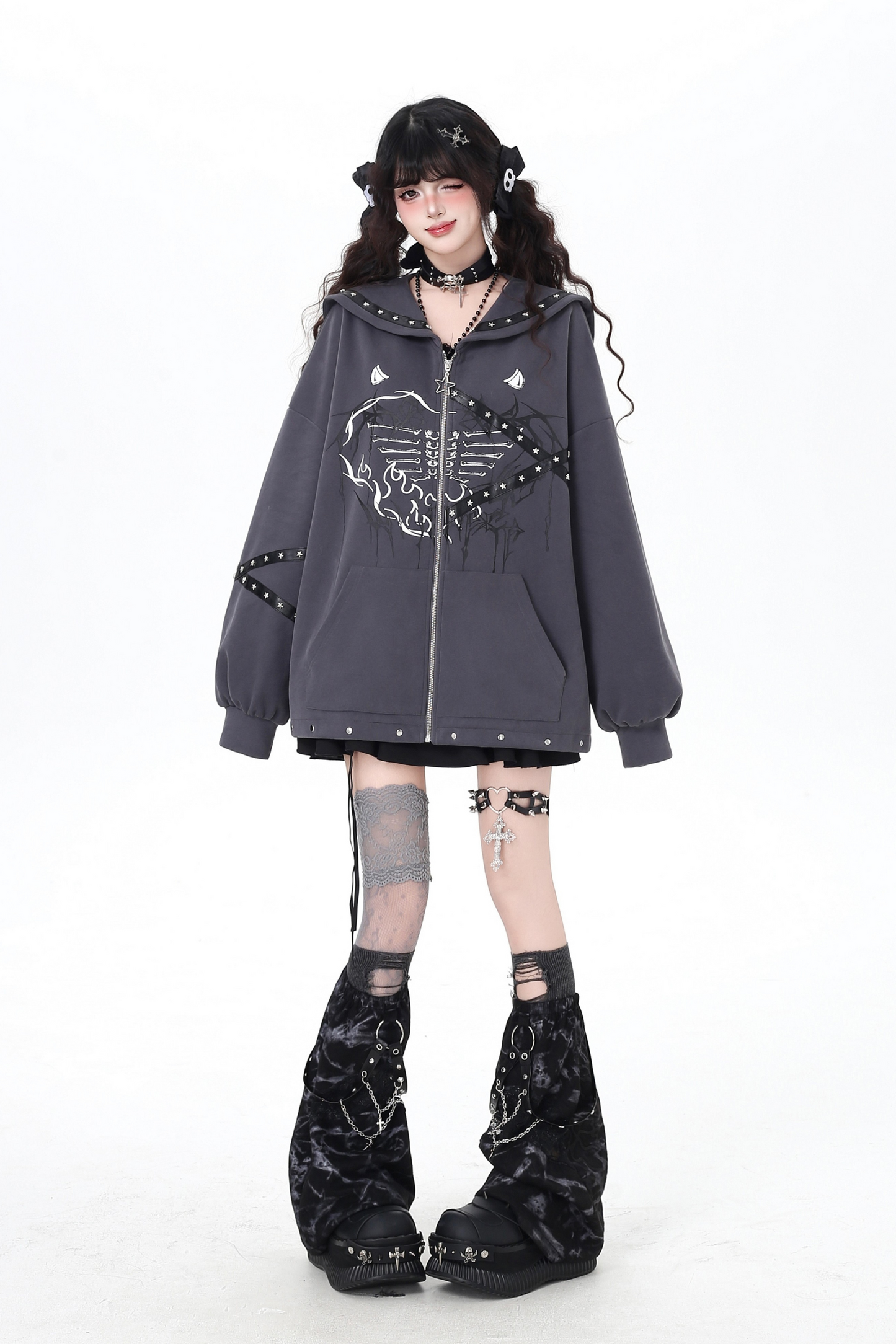 Sailor Sweet Dark Zip Hoodie
