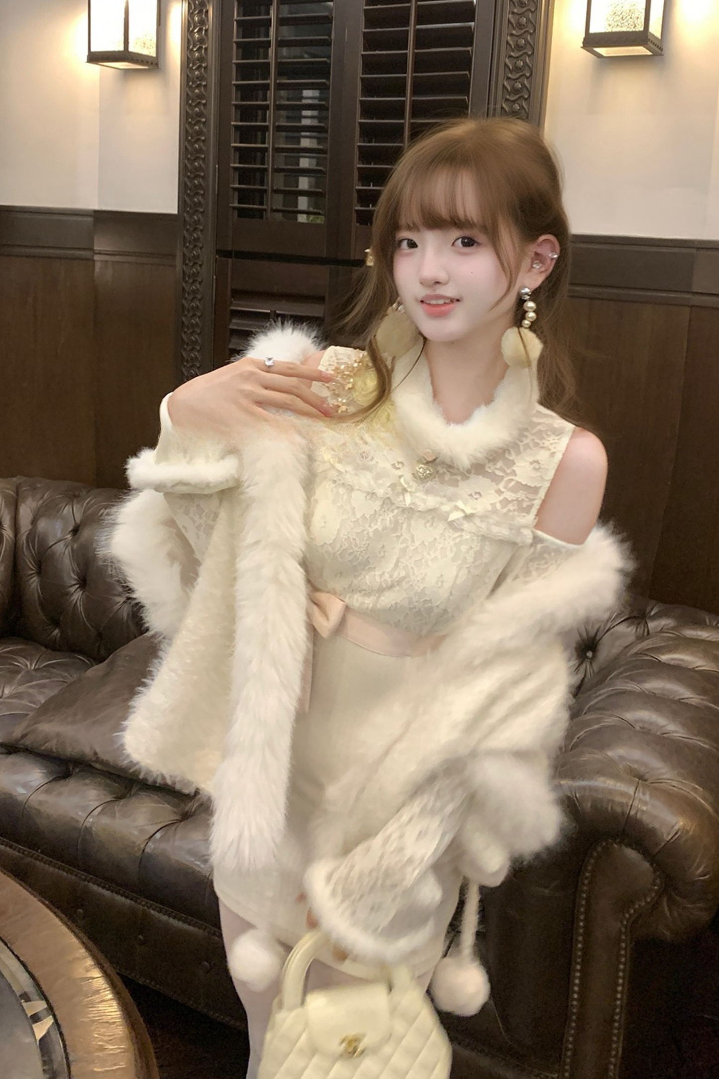 レースエレガントタイトドレス