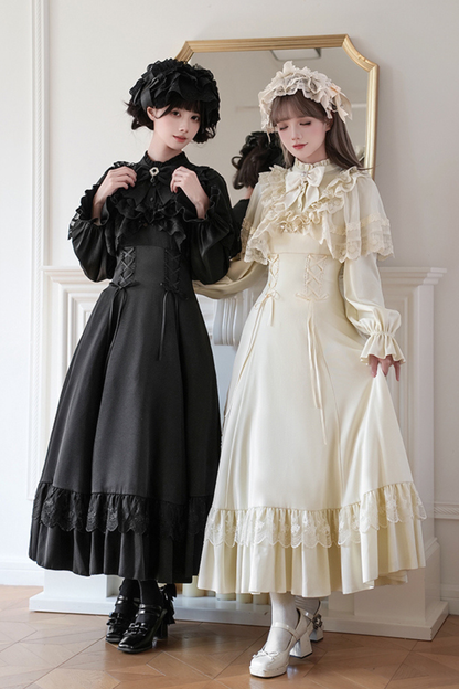 Elegant Dress + Shawl + Ribbon + Headdress