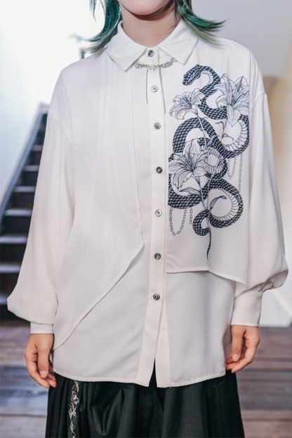 Double Layer Snake China Shirt