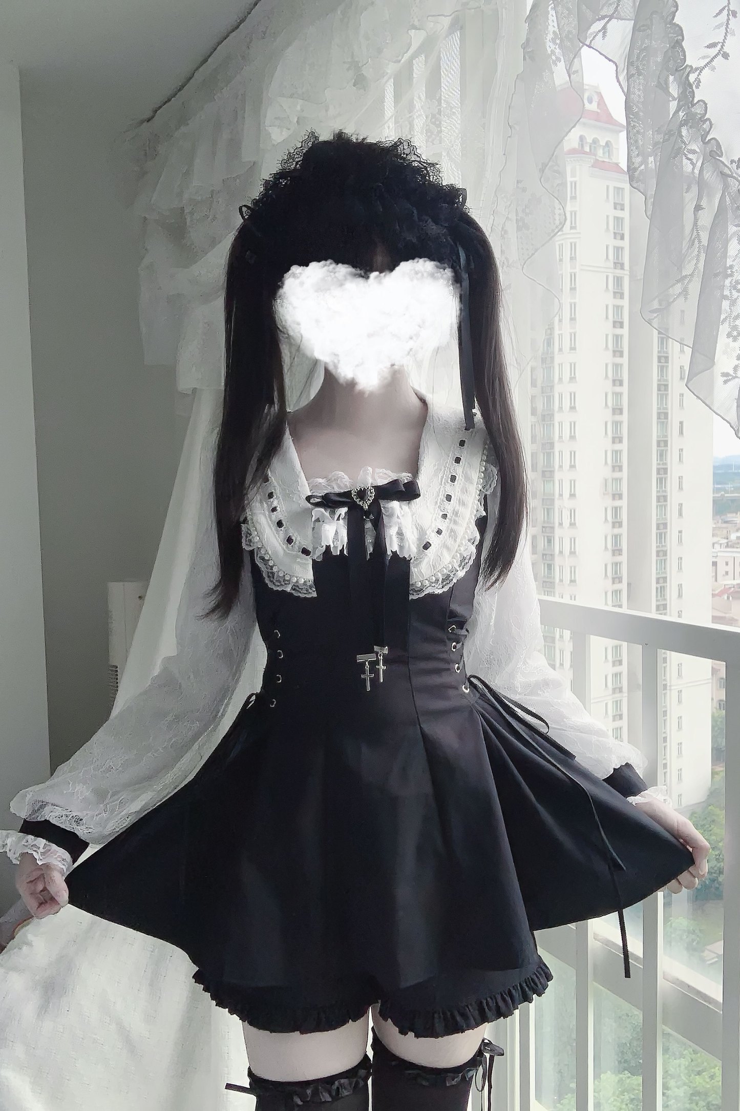 Mine ribbon flared top + shorts