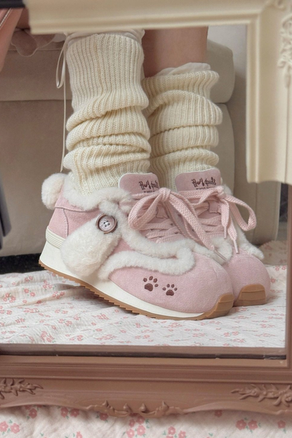 Sheep Puff Plush Running Shoes