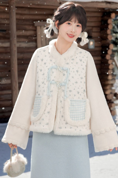 レトロチャイナシャツ+スカート+ベスト