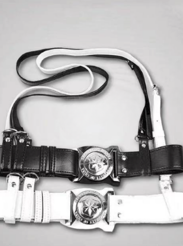 Military uniform] Accessories for Front Button Army Taste Split Dress