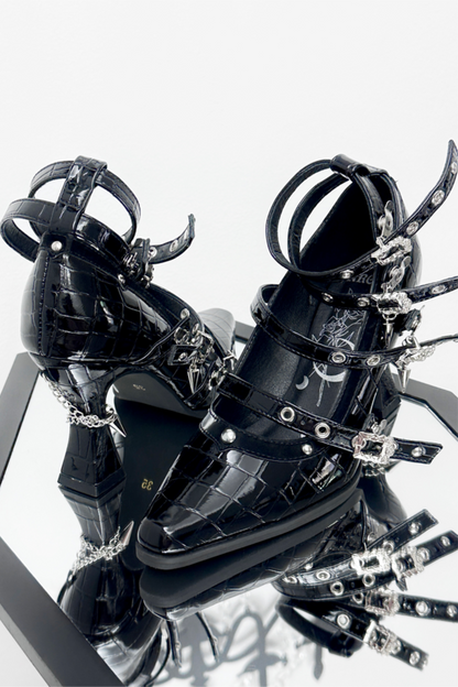 Retro Dark Subculture Gothic Heels