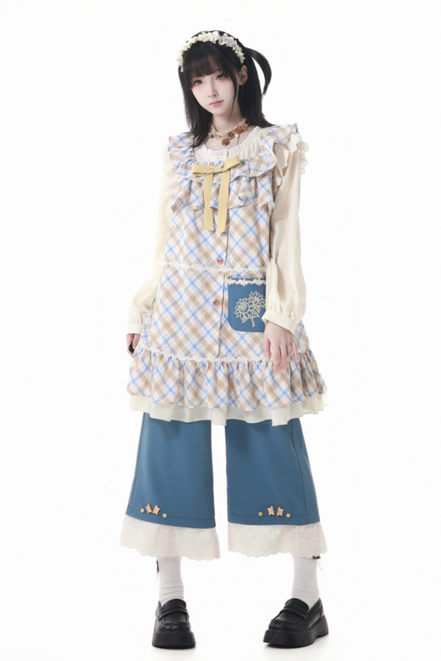 Sunflower Dream Girl Dress + Vest + Shirt + Pants