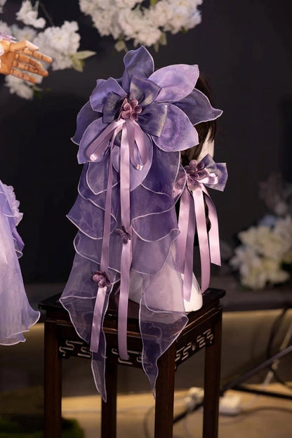 [Scadenza prenotazione 28 giugno] Accessori della serie sweet lolita floreale rosa x verde/rosso/viola/verde (choker, copricapo con velo floreale, fermagli per capelli, polsini da polso)
