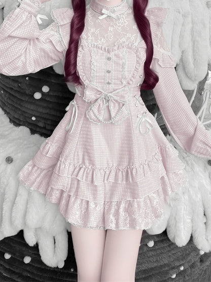 [Pre-order Deadline: April 22] Sweet and Gothic Floral Lace Ruffle Ribbon Dress Suit Full Set