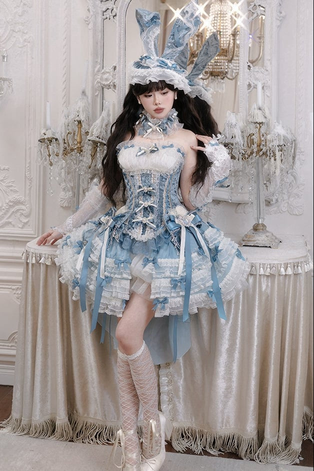 【4月8日予約締切】スウィートロリータバニーレースコルセットドレスセットA/B/C