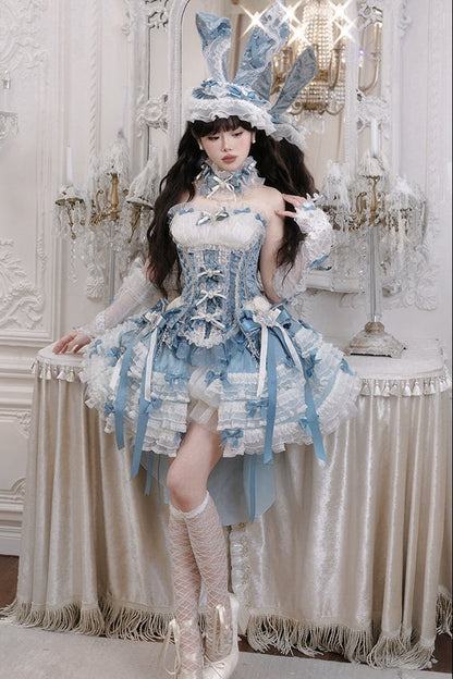 【4月8日予約締切】スウィートロリータバニーレースコルセットドレスセットA/B/C