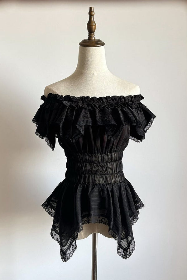 [Deadline for reservations: December 26th] witch's condition Gothic Lolita Off-Shoulder Top + Skirt + Full Set