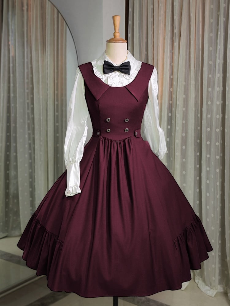 【12月9日予約締切】スプリットカラーエレガントバックレースアップドレス