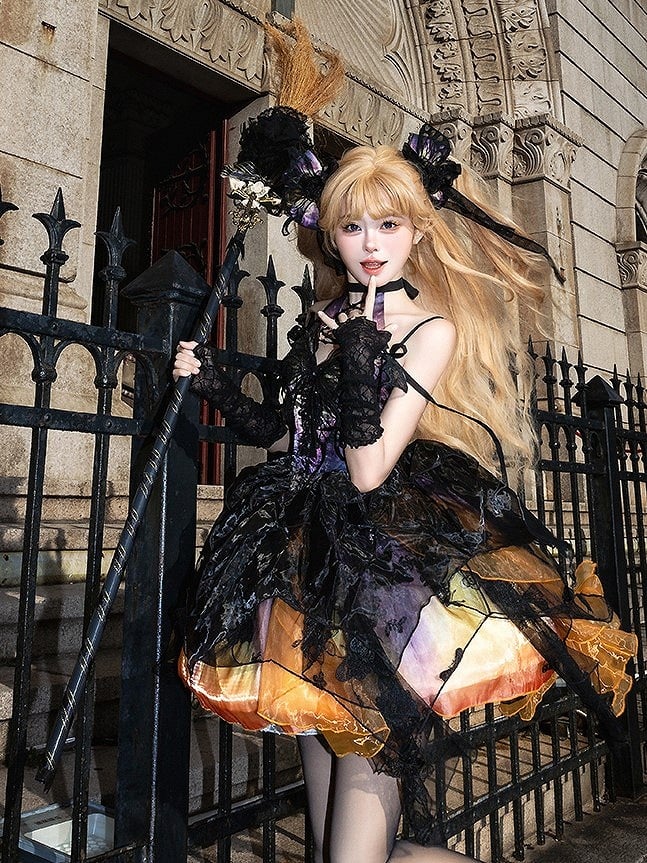 【12月16日予約締切】withered leaf butterfly1.0ゴシックホルターネックバタフライアシメチュールドレス